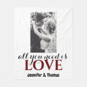 Love Cute Coule's Photo File結婚が必要 フリースブランケット (正面)