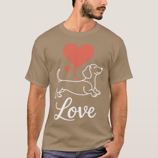 Love Dachshund Wiener Dog Lover Petrainer Breeder Tシャツ (正面)