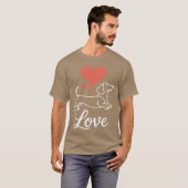 Love Dachshund Wiener Dog Lover Petrainer Breeder Tシャツ (正面フル)