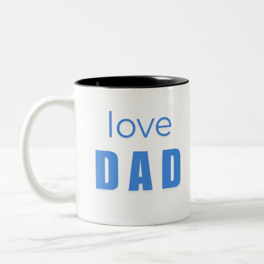 Love Dad Baby Boy mug ツートーンマグカップ (左)