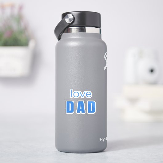 Love Dad Baby Boy Sticker シール (HydroFlask)