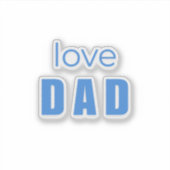 Love Dad Baby Boy Sticker シール (正面)