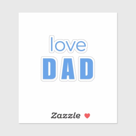 Love Dad Baby Boy Sticker シール (シート)