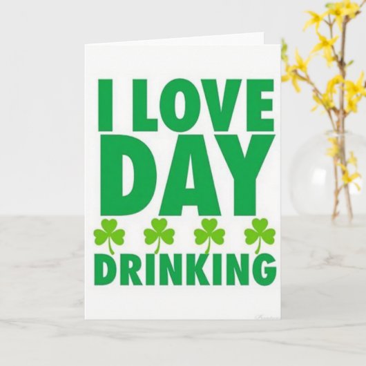 Love Day Drinking St Patricks Card カード (黄色い花)
