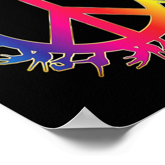 Love Deaf Peace Sign Language Hand Talking Teacher ポスター (角)