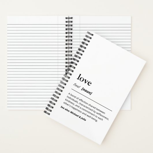 Love Definition Wedding Journal modern ノートブック (内側)