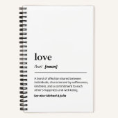 Love Definition Wedding Journal modern ノートブック (正面)