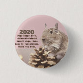 LOVE ♡ DEGU　2020 缶バッジ (正面)
