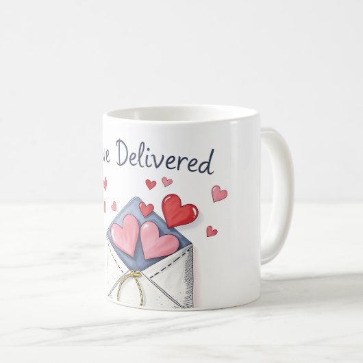 Love Delivered Mug コーヒーマグカップ (正面右)