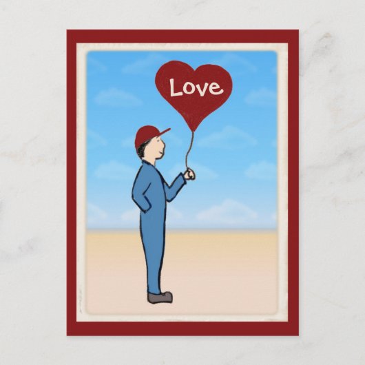 Love Deliveryカスタマイズ可能はがき ポストカード (正面)