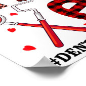 Love Dental Christmas Reindeer Dental Squad Xmas D ポスター (角)