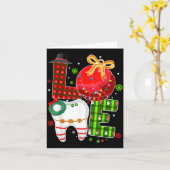 Love Dental Life Bauble Tooth Dentist Fall Christm カード (黄色い花)