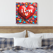 Love design Canvas Print キャンバスプリント (インサイチュ (寝室))