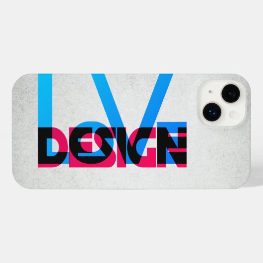 Love Design - Classic Blue Edition iPhone iPhoneケース (裏面横)