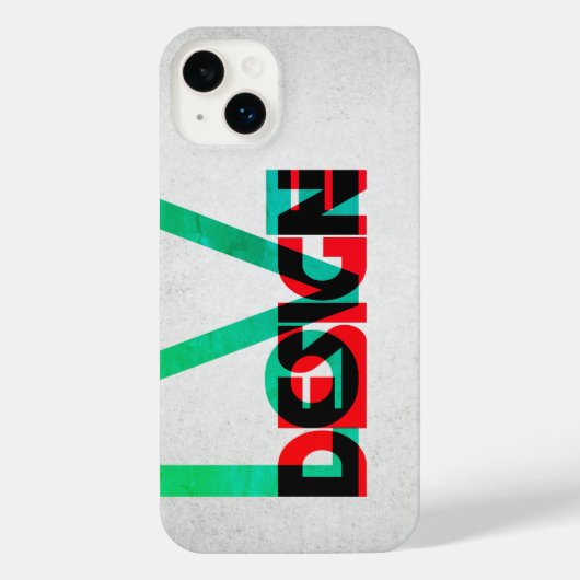 Love Design -  Retro Green Edition iPhone  iPhoneケース (裏面)