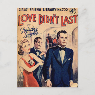Love Did not Lastヴィンテージ・ロマンス誌はがき ポストカード