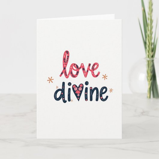 Love Divine Floral Art Card カード (正面)