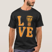 Love Djembe Drum Tシャツ (正面)