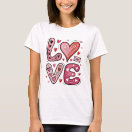Love Doddle Valentines Day Heart Tシャツ