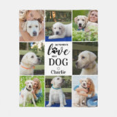 Love Dog 8ペットパーソナライズされたの写真 フリースブランケット (正面)