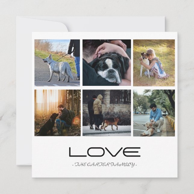 Love Dog Family Portrait Collage Design (正面)