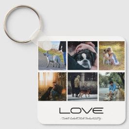 Love Dog Family Portrait Collage Design キーホルダー
