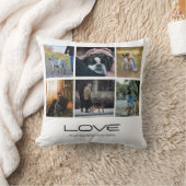 Love Dog Family Portrait Collage Design クッション (ブランケット)