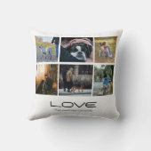 Love Dog Family Portrait Collage Design クッション (裏面)