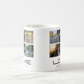 Love Dog Family Portrait Collage Design コーヒーマグカップ (中央)