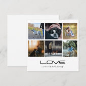 Love Dog Family Portrait Collage Design シーズンカード (正面/裏面)