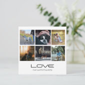 Love Dog Family Portrait Collage Design シーズンカード (スタンド正面)