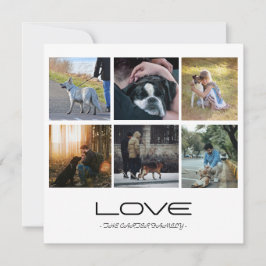 Love Dog Family Portrait Collage Design シーズンカード