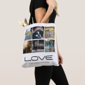 Love Dog Family Portrait Collage Design トートバッグ (クローズアップ)