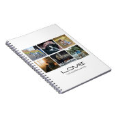 Love Dog Family Portrait Collage Design ノートブック (右側)