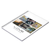 Love Dog Family Portrait Collage Design ノートブック (左側)