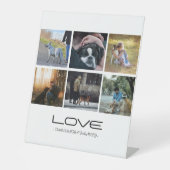 Love Dog Family Portrait Collage Design 台座サイン (正面)