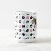 Love dogs Custom Name Photo Mug Gift コーヒーマグカップ (中央)