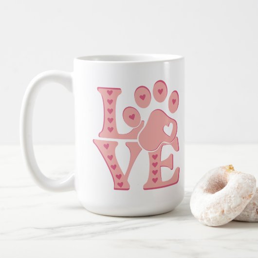 Love Dogs Perzonalized コーヒーマグカップ (ドーナツ)
