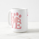 Love Dogs Perzonalized コーヒーマグカップ (正面左)
