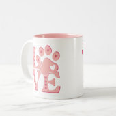 Love Dogs Perzonalized ツートーンマグカップ (正面左)