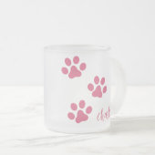 Love Dogs Perzonalized フロストグラスマグカップ (正面右)
