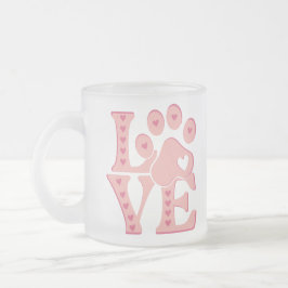 Love Dogs Perzonalized フロストグラスマグカップ