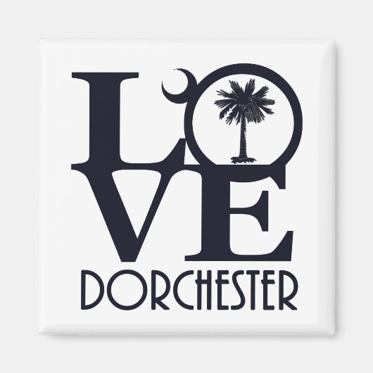 LOVE Dorchester, SC マグネット (正面)