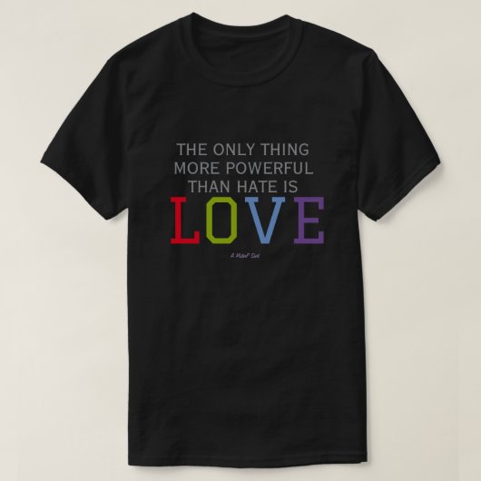 LOVE (double sided) (dark) - A MisterP Shirt Tシャツ (デザイン正面)
