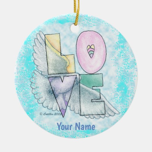 Love Dove セラミックオーナメント (正面)