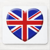 love drapeau Angleterre マウスパッド (正面)