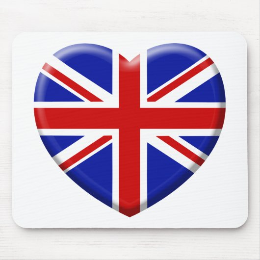 love drapeau Angleterre マウスパッド (正面)