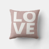 Love Dusty Rose Bold Letters Modern Elegant  クッション (裏面)