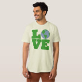 LOVE Earth (緑の文字) Tシャツ (正面フル)