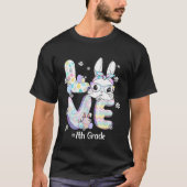 Love Easter 7th Grade Teacher Bunny Cute Face Happ Tシャツ (正面)